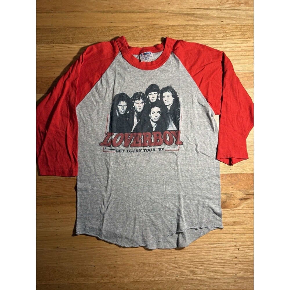 Vintage 80s Loverboy 1982 Get Lucky Tour Shirt Size M Hanes